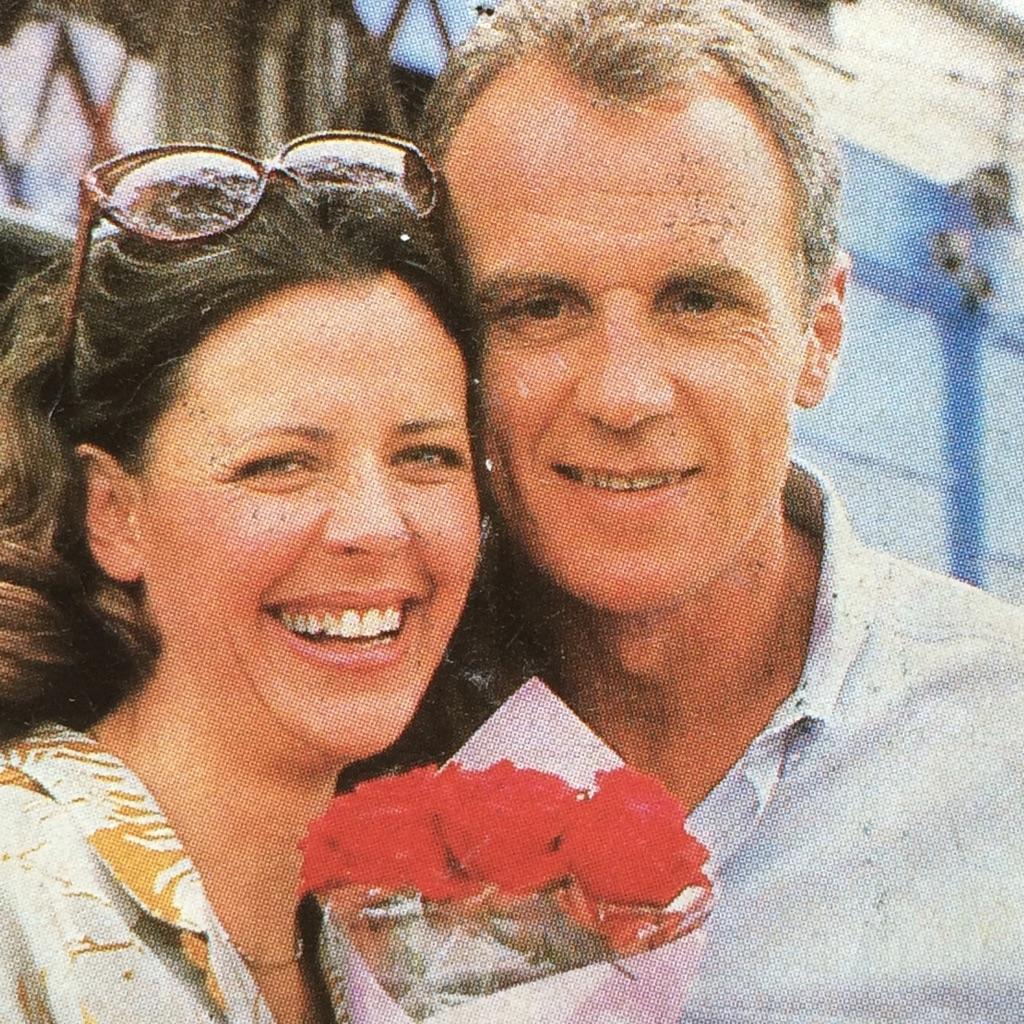 With Alan Dale in the first couple of months of Neighbours 1984. The show has continued to this day!