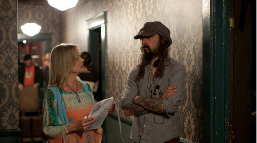 Judy on the set of Lords of Salem with Rob Zombie
