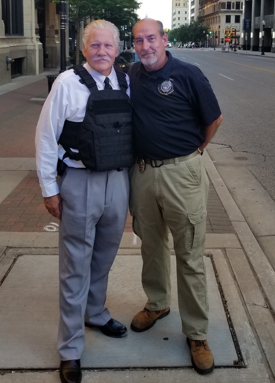 James on set with Bill Forsythe